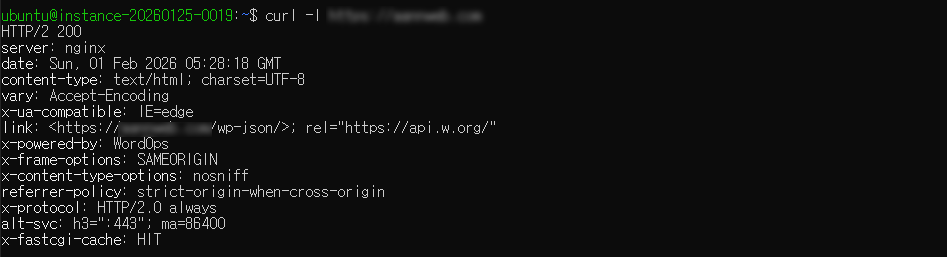 x-cache : hit 출력
