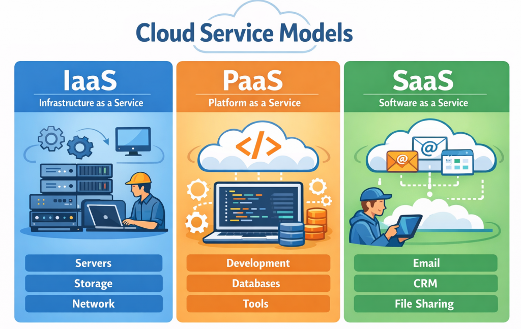 IaaS, PaaS, SaaS 클라우드 서비스 모델 비교