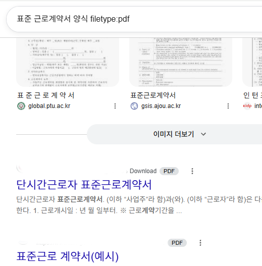 구글 검색 명령어 filetype pdf